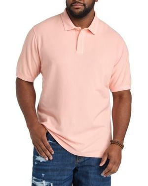 True Nation by DXL Big & Tall Garment-Dyed Polo Shirt - Blue