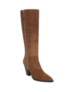 Veronica Beard Levanne Leather Knee High Boot - Brown
