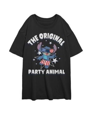 Lilo Et Stitch Junior's The Original Party Animal T-Shirt - Black