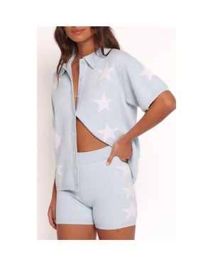 Petal & Pup Lela Collared Short Sleeve Cardigan - White
