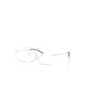 Moncler 55Mm Irregular Optical Glasses - Metallic