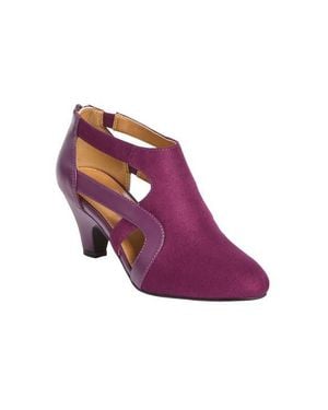 Comfortview The Sage Suede-Like Shootie Pump - Purple