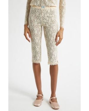 Sandy Liang Barlow Lace Capris - Natural