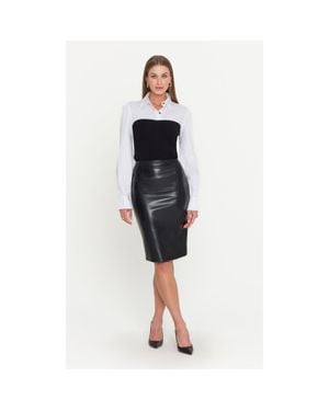 Generation Love Leonardo Vegan Leather Skirt - Black