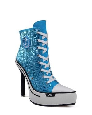 Zigi Adiel Platform Bootie - Blue