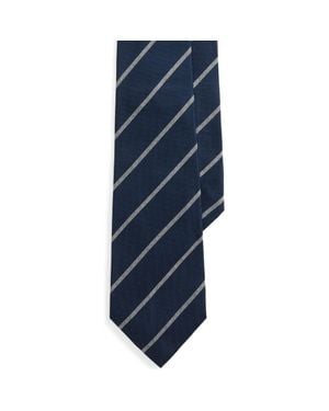 Ralph Lauren Stripe Silk Tie - Blue