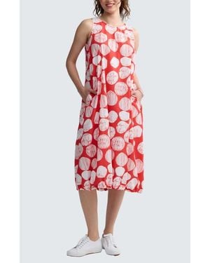 Luukaa Selenea Printed Balloon Dress - Red