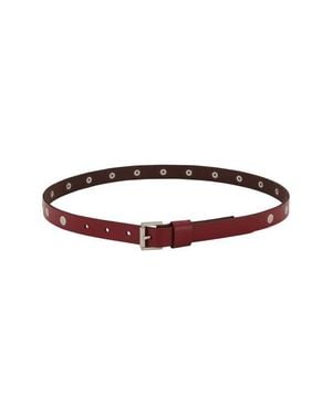 AllSaints Flat Stud Leather Belt - Brown