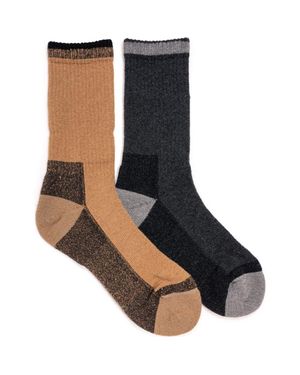 Ruff N Tuff Work Wear Merino Wool Blend Crew Socks, 2 Pair Pack - Blue