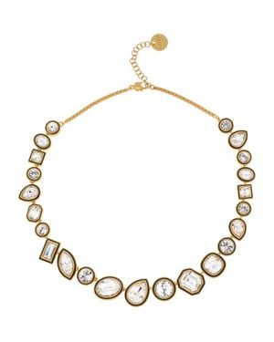 Reiss Cristiana Crystal Rock Enamel Chain Necklace - Metallic