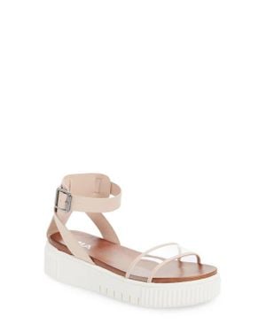 MIA Lunna Platform Ankle Strap Sandal - White