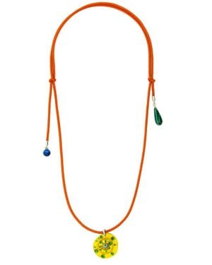 Fry Powers Sun Powers Resin Charm Pendent Necklace - Black