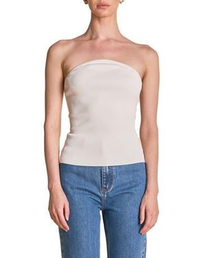 Endless Rose Strapless Knit Top - Blue