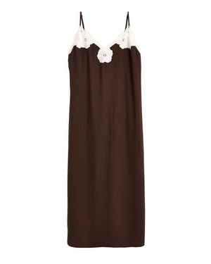 Madewell V-Neck Midi Slipdress - Brown