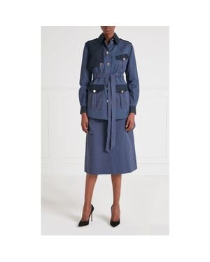 Temperley London Victory Shirt Jacket - Blue