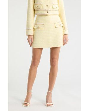 Avec Les Filles Tweed Mini Skort - Natural