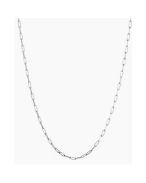 AUrate New York Medium Paperclip Chain Necklace - Metallic