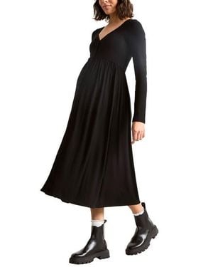 Hatch Collection The Softest Rib Nursing Dress - Black