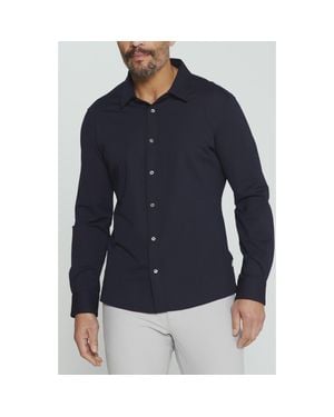 7 Diamonds Ferris Seersucker Button-Up Shirt - Blue