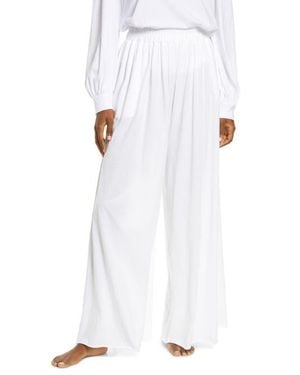 Lunya Organic Pima Wide Leg Lounge Pants - White