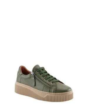 Spring Step Vibe Leather Sneaker - Green