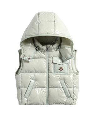 Moncler Kids' Kamile Hooded Down Puffer Vest - Green