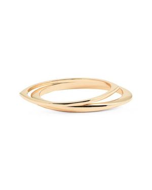 Open Edit Set Of Two Pointed Oval Bangles - Natural