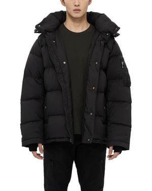 Alpha Style Minto Detachable Hood Puffer - Black