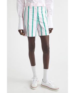 Thom Browne Rep Stripe Poplin Chino Shorts - White