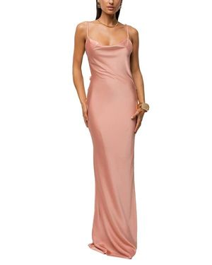 JLUXLABEL Down The Aisle Satin Gown - Orange