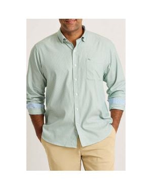 Tommy Bahama Sarasota Stretch Ventura Coast Solid Islandzone Button-Up Shirt - Green