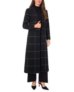 Halogen® Windowpane Check Longline Jacket - Black
