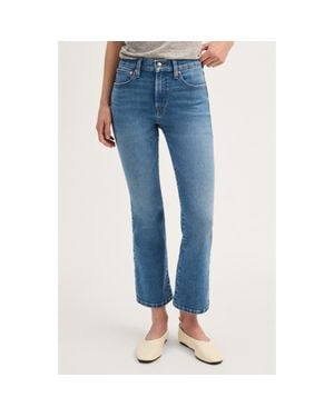 Madewell The Flare Super Stretch Crop Jeans - Blue