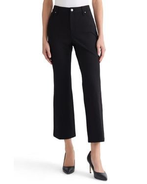 Jones New York Lexington High Waist Ankle Bootleg Pants - Black