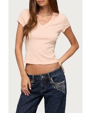 Edikted Terrezina Crop T-Shirt - Blue