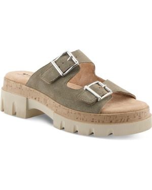 Spring Step Marbello Platform Slide Sandal - Metallic