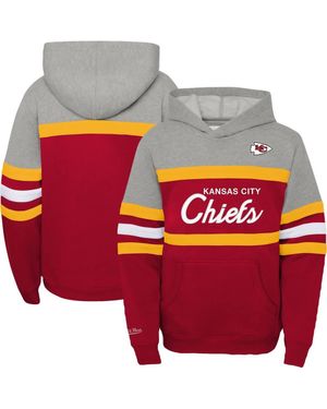 Mitchell & Ness Youth Kansas City Chiefs Throwback Head Coach Pullover Hoodie - Red