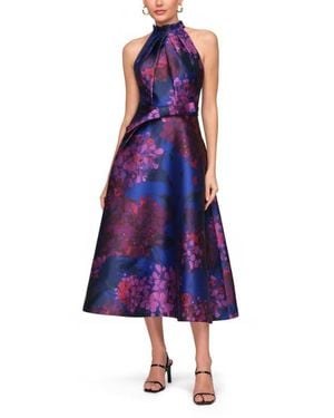 JS Collections Naomi A-Line Cocktail Dress - Purple