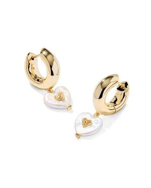 Kendra Scott Sasha Heart Huggie Hoop Earrings - Metallic