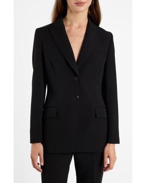 Santorelli Enrica Two-Button Sleek Tailored Jacket - Black