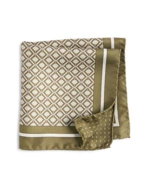 Jack Victor Equestrian Silk Pocket Square - Natural