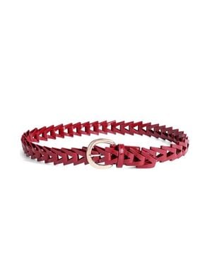 JURGI Triangle Loop Belt Patent Leather - Red