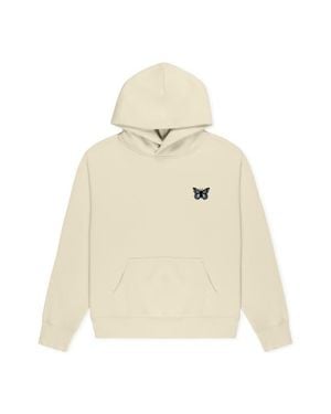 Alix Butterfly Relaxed Midweight Fleece Pullover Hoodie - Natural