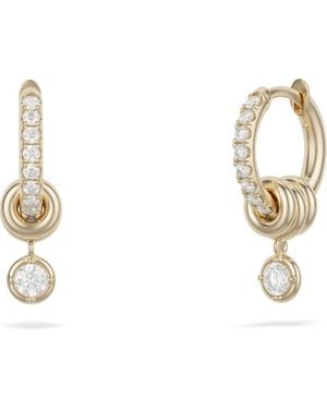 Spinelli Kilcollin Zahra Diamond Pavé Huggie Hoop Earrings - Metallic