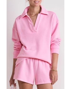 Vineyard Vines Cam Polo Sweatshirt - Pink