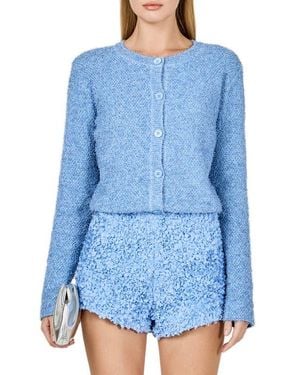 Endless Rose Button Front Cardigan - Blue