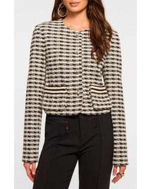 Ramy Brook Thomas Metallic Check Jacket - Black