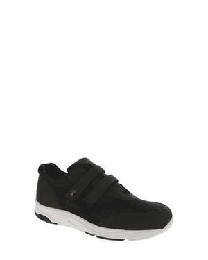 SAS Sporty Leather Mesh Walking Sneakers - Black