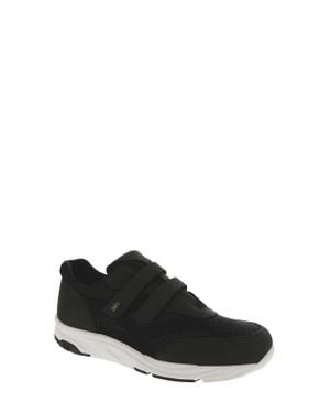 SAS Sporty Leather Mesh Walking Sneakers - Black
