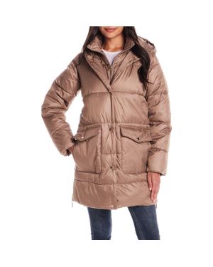 Gallery Hooded Puffer Jacket - Brown